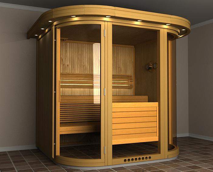 Сауна Tylo Midi Vision 250, установка в левый угол (рис.2)